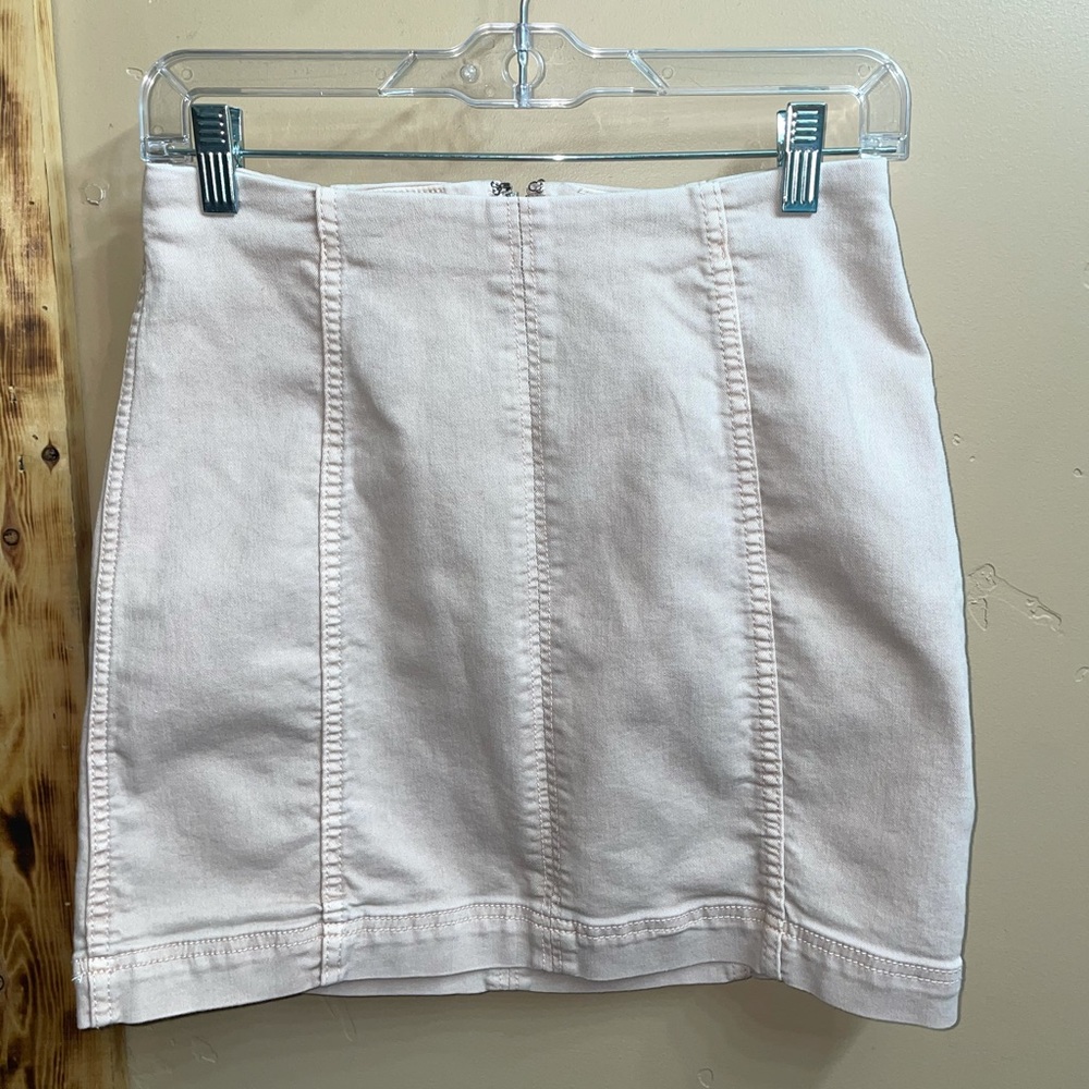 Free People modern femme denim skirt 8 NWT